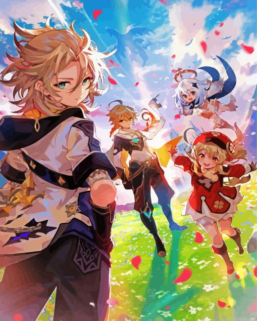 Genshin Impact Characters Painting By Numberss.png