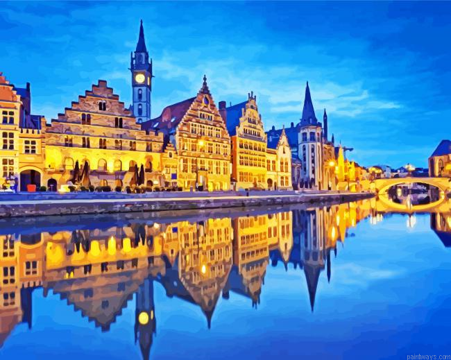 Ghent Buildings Reflection Painting By Numberss.png