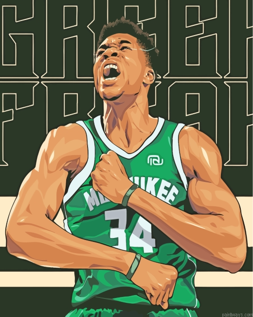 Giannis Professional Basketball Player Painting By Numberss.png