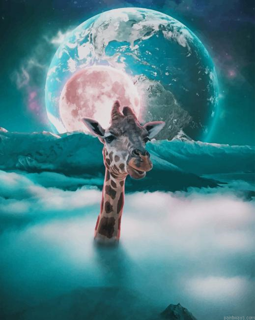 Giraffe In Space New Painting By Numberss.png