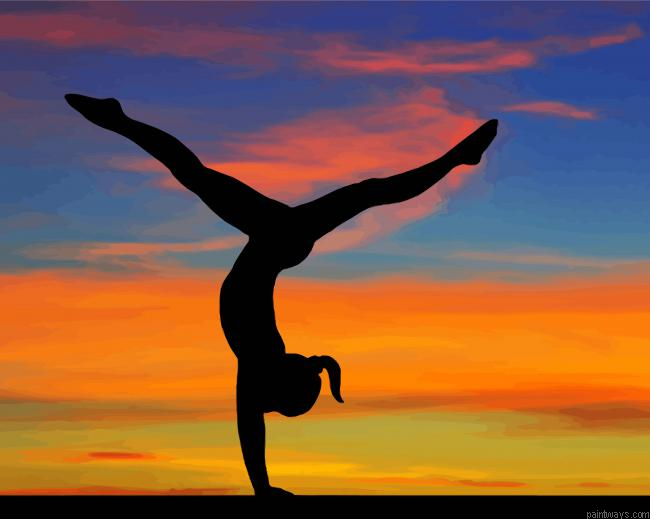 Girl Doing Gymnastic Painting By Numberss.png