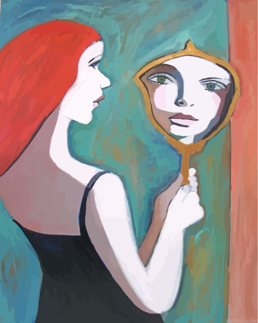 Girl In The Mirror Painting By Numberss.png