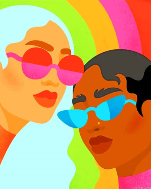 Girls In Brown Art Painting By Numberss.png