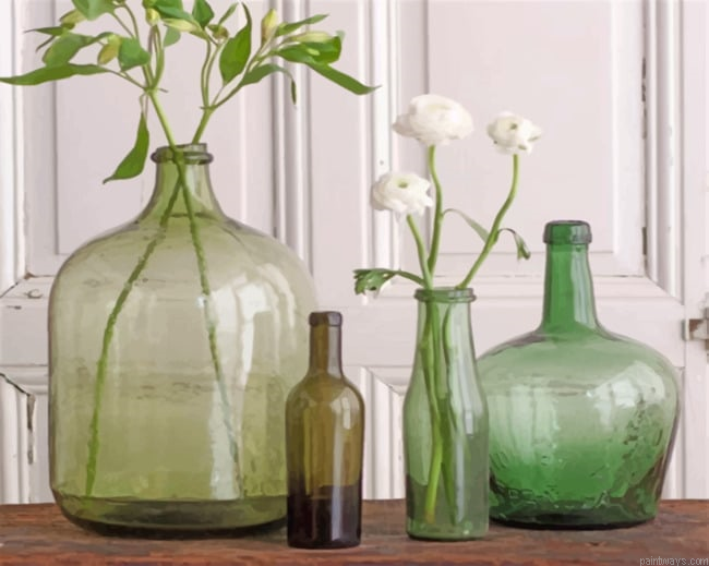 Glass Bottles Painting By Numbers.png
