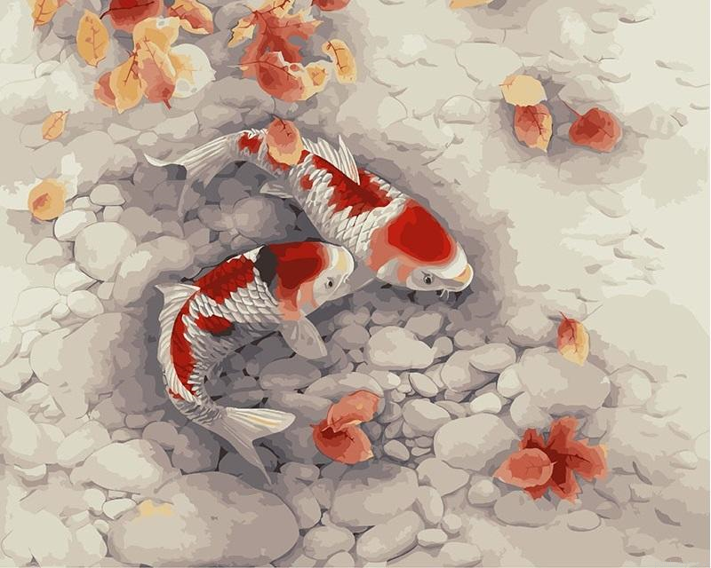 Goldfish Home Decoration Acrylic Picture Diy Painting By Numberss.png