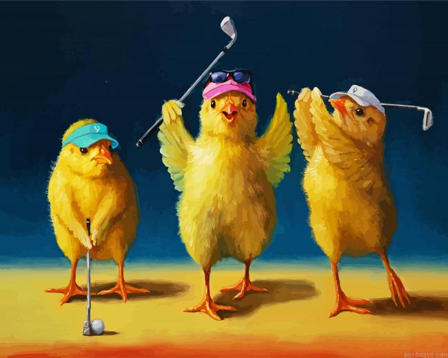 Golfers Chicks Painting By Numberss.png