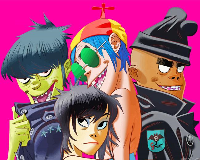 Gorillaz Animation Painting By Numberss.png