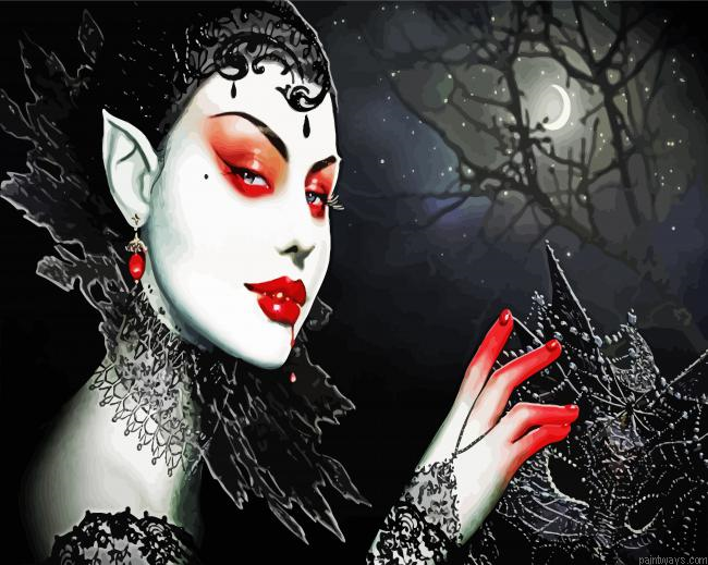 Gothic Vampire Painting By Numberss.png