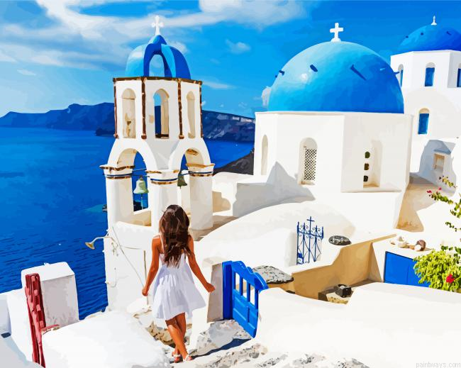 Greece Summer Time Painting By Numberss.png