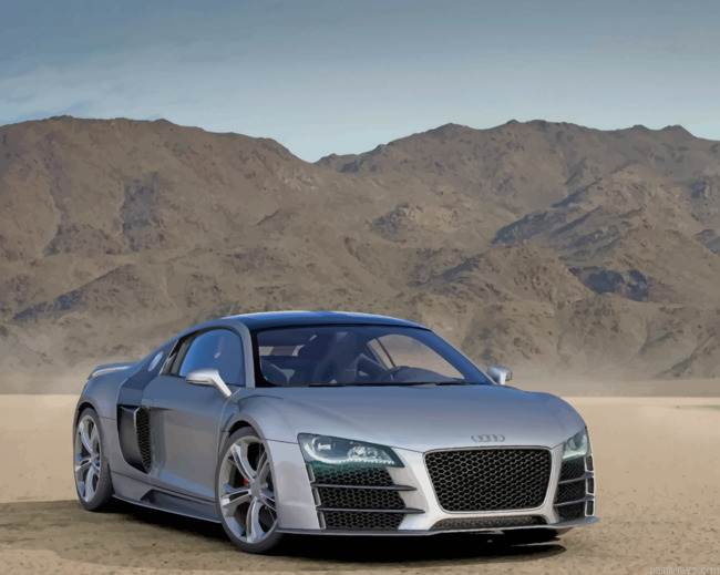 Green Audi R8 Car Painting By Numberss.png