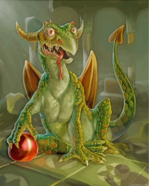 Green Dragon Painting By Numbers.png