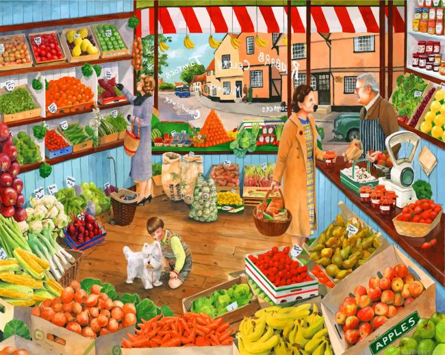 Green Grocery Shop Painting By Numbers.png