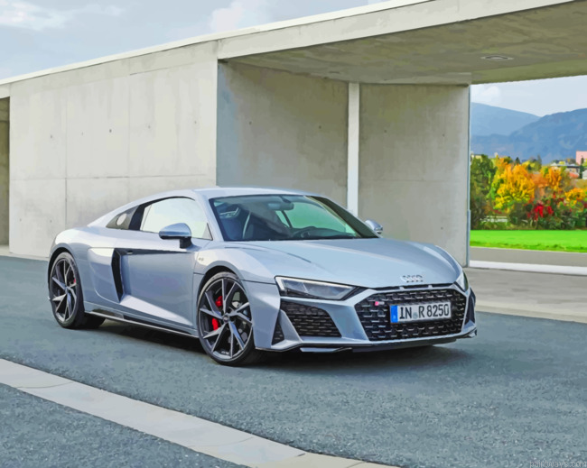 Grey Audi R8 Painting By Numberss.png