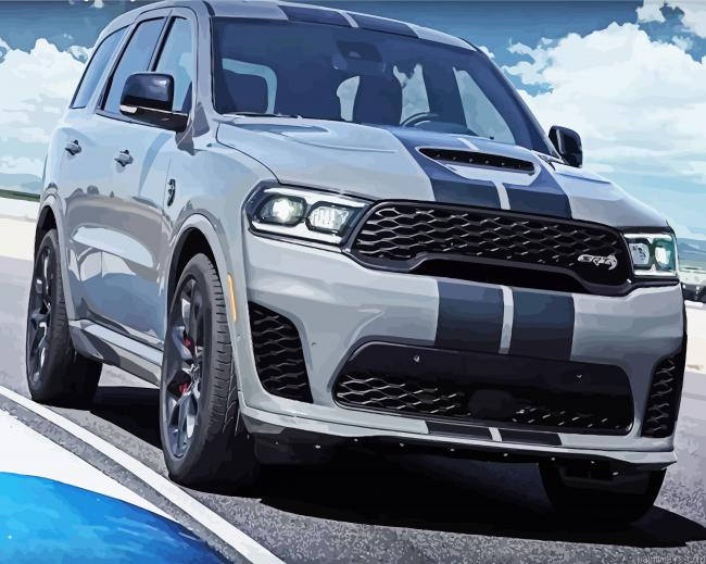 Grey Dodge Durango Painting By Numberss.png