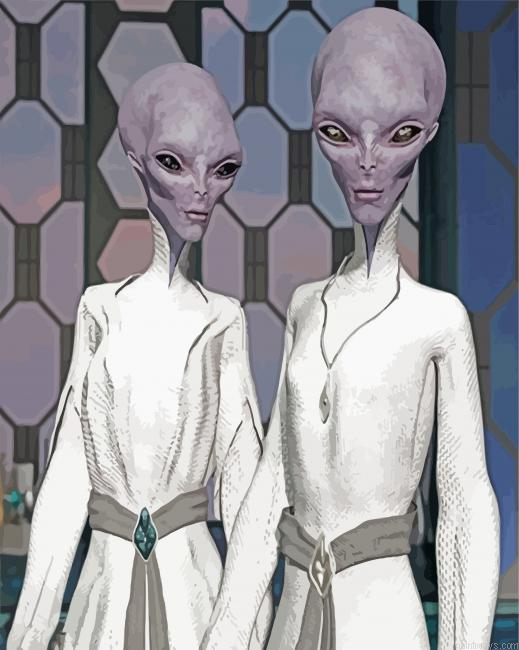 Grey Galactic Aliens Painting By Numberss.png