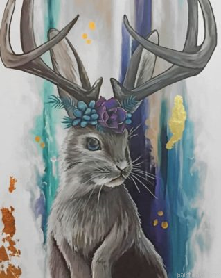 Grey Jackalope Painting By Numbers.png