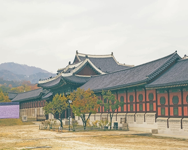 Gyeongbokgung Palace South Korea New Painting By Numberss.png