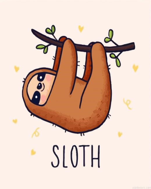 Handing Sloth Painting By Numberss.png