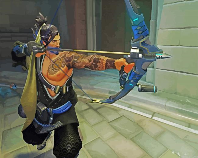 Hanzo Video Game Character Painting By Numberss.png