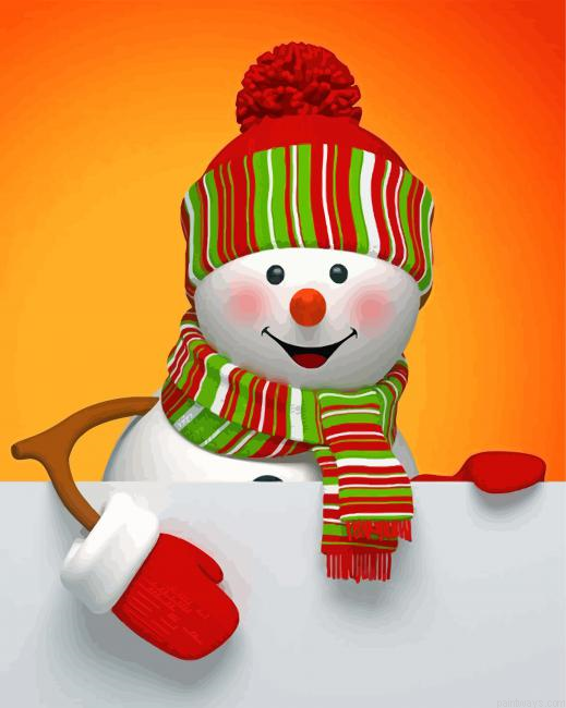 Happy Snowman Painting By Numbers.png