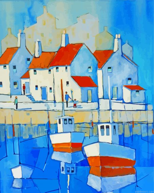 Harbour Art Painting By Numberss.png