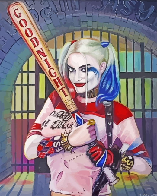Harley Quinn Movie Painting By Numberss.png