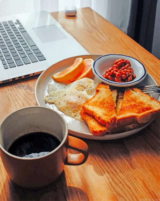 Healthy Delicious Breakfast New Painting By Numberss.png