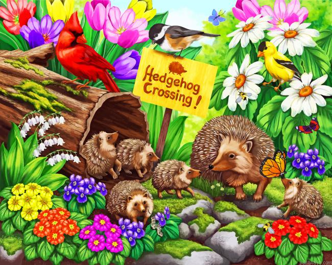 Hedhogs Family Painting By Numbers.png