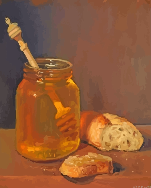 Honey And Bread Painting By Numberss.png