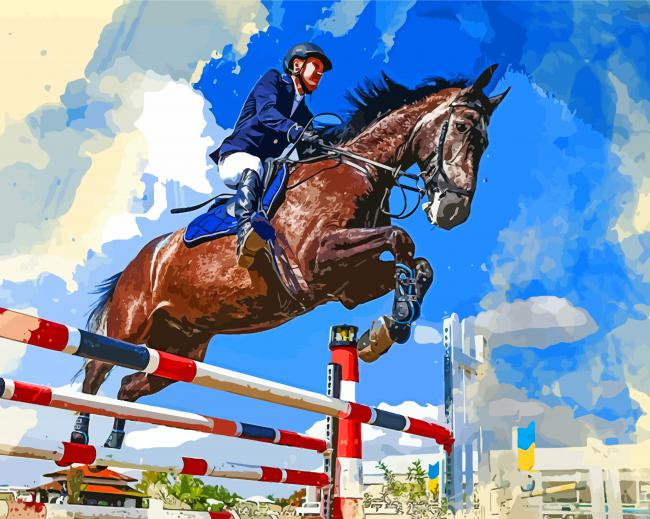 Horse Rider Jumping Painting By Numbers.png