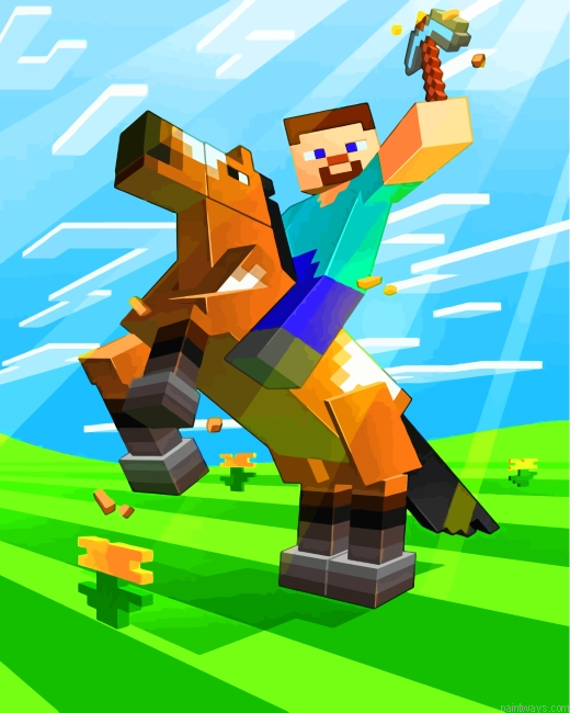 Horseman Minecraft Painting By Numbers.png