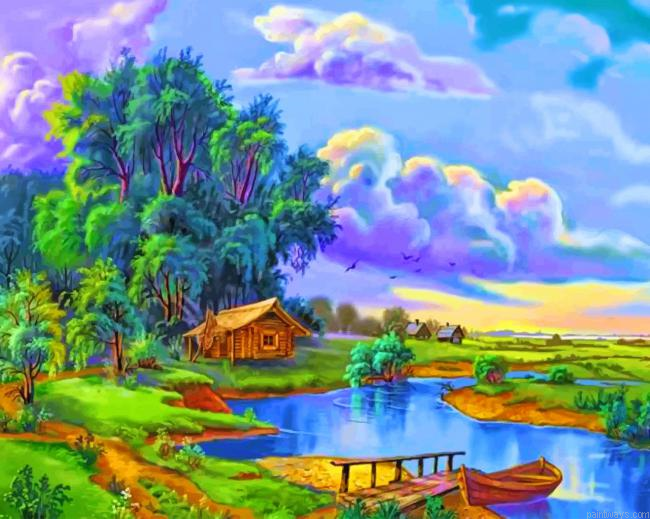 House In Nature New Painting By Numberss.png