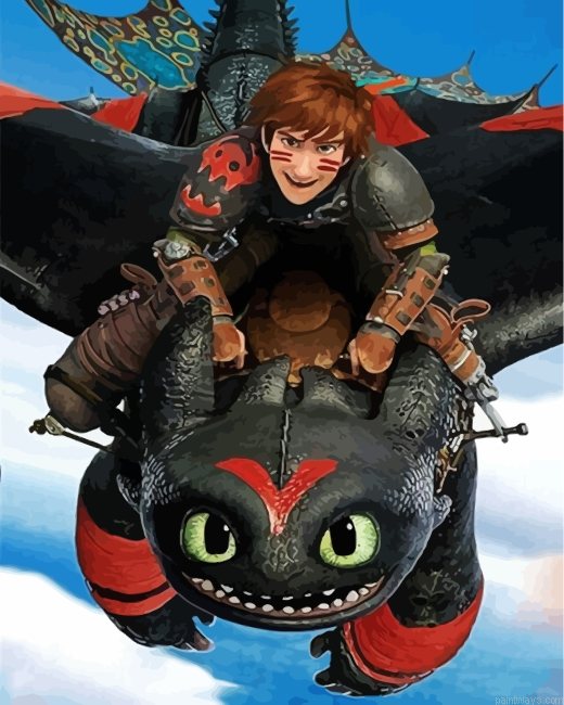 How To Train Your Dragon Animation Painting By Numbers.png