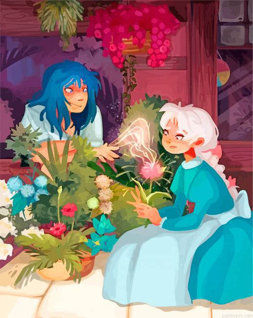 Howls Moving Castle Characters Painting By Numberss.png