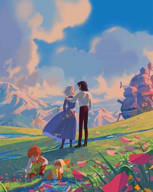 Howls Moving Castle New Painting By Numberss.png
