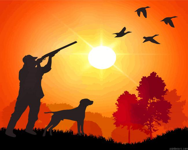 Hunter Silhouette Painting By Numberss.png