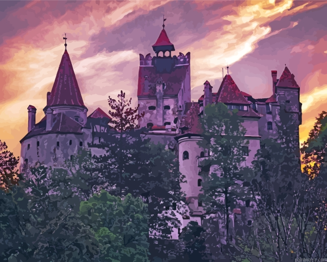 Hunyad Castle Sunset Painting By Numbers.png