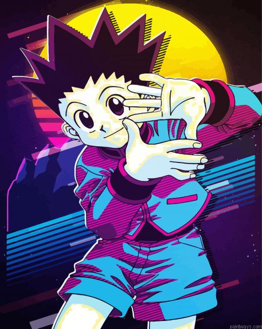Illustration Gon Freecss Painting By Numberss.png