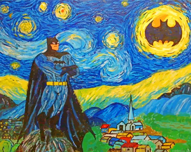 Impressionist Batman Painting By Numberss.png