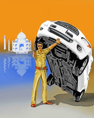 Indian Police Man Painting By Numbers.png