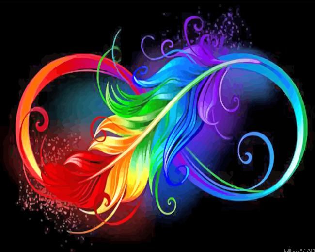 Infinity Colorful Feather Painting By Numberss.png