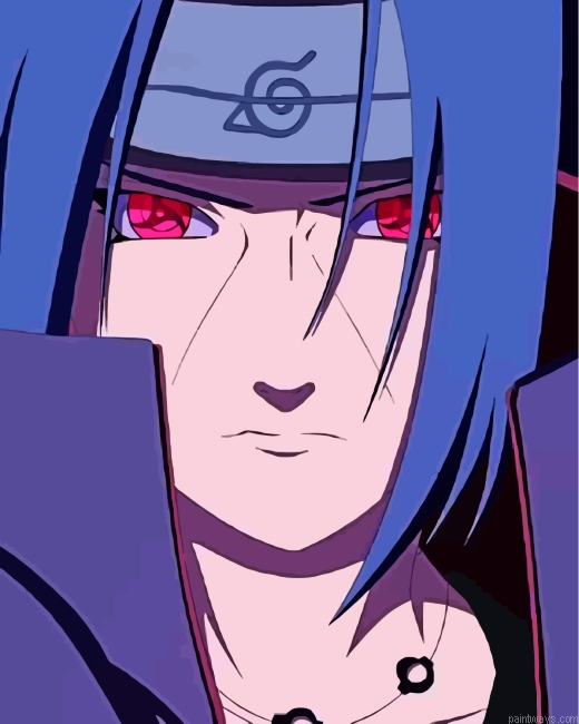 Itachi From Naruto Painting By Numbers.png