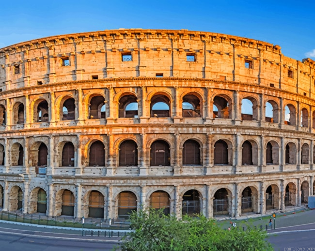 Italian Roman Coloseum Monuments Painting By Numberss.png