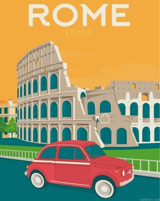 Italy Rome Poster Painting By Numberss.png