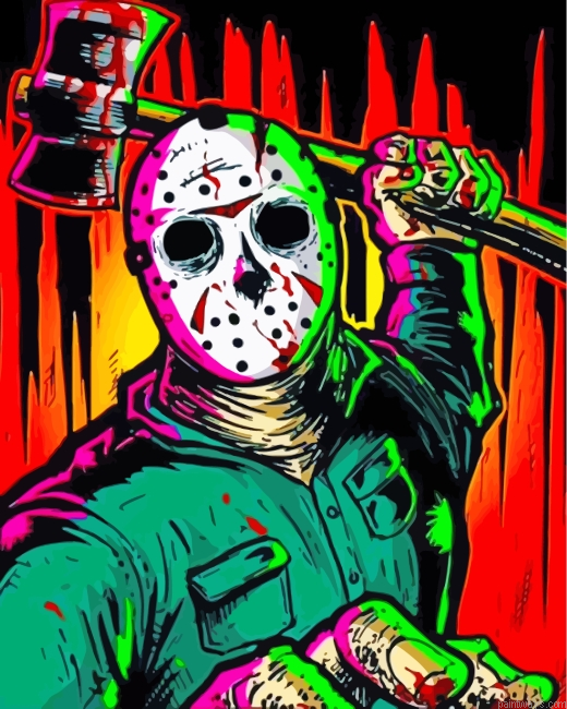 Jason Horror Movie Painting By Numberss.png