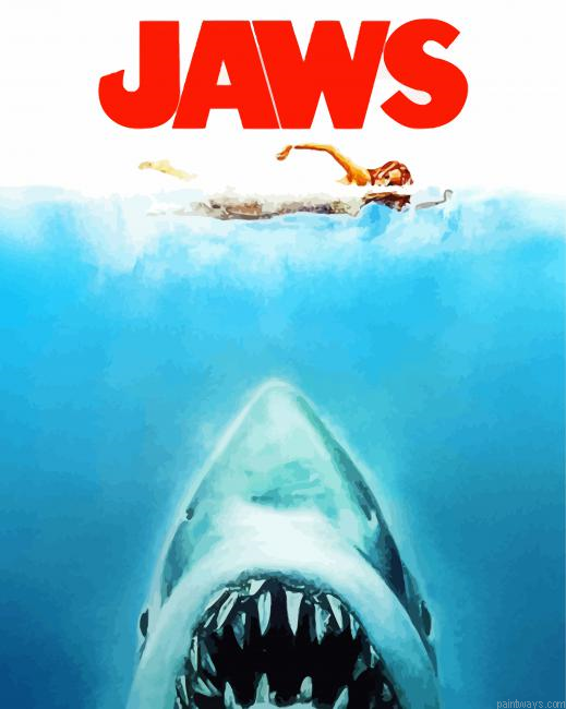 Jaws Movie Poster Painting By Numberss.png