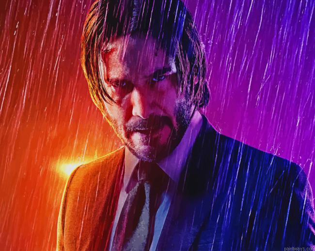 John Wick In Rain New Painting By Numberss.png