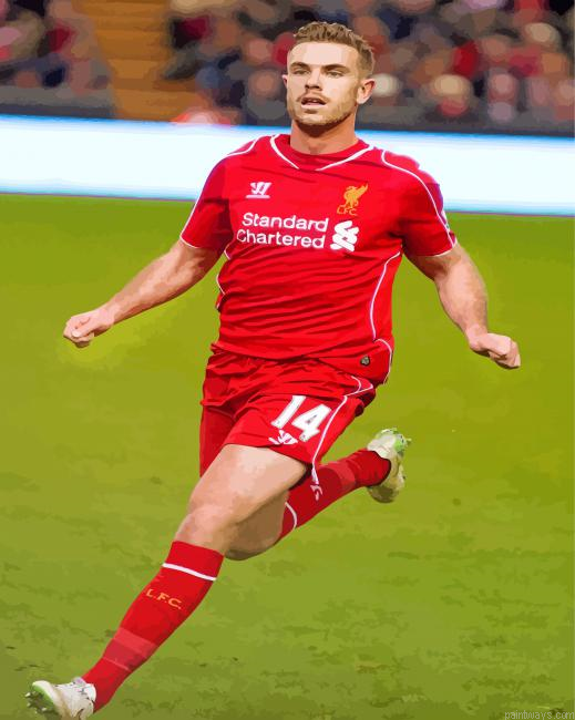 Jordan Henderson Liverpool Player Painting By Numberss.png