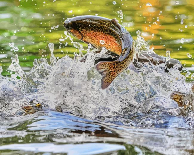 Jumping Trout Stream Painting By Numberss.png