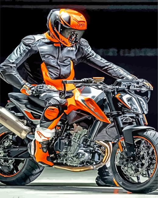 Ktm Duke Motocross Painting By Numberss.png